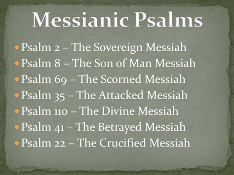 total number of messianic verses in psalms